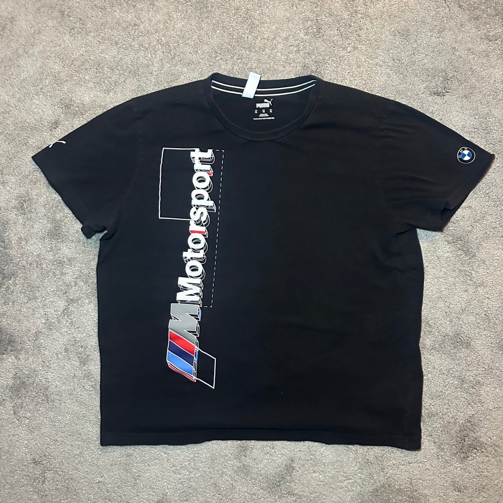 Puma T-Shirt Mens XL Black BMW M Motorsport Graphic Short Sleeve